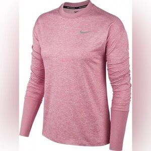 Nike Dri-FIT Element Running Crewneck in Heathered Pink Size XS
